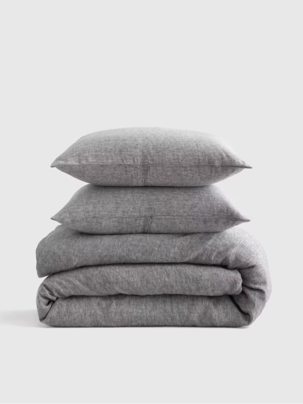 New Organic Jersey Duvet Cover set with shams King/Cal King Gray